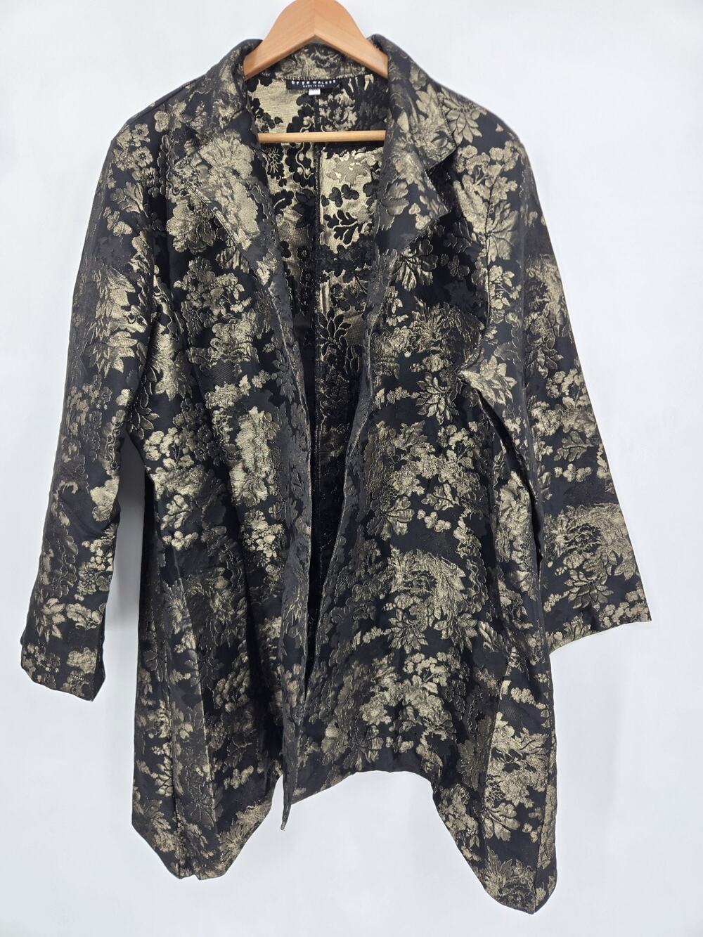 Bryn Walker Black Gold Benedict Jacket Elegant Whimsigoth Dark Floral Size 3X